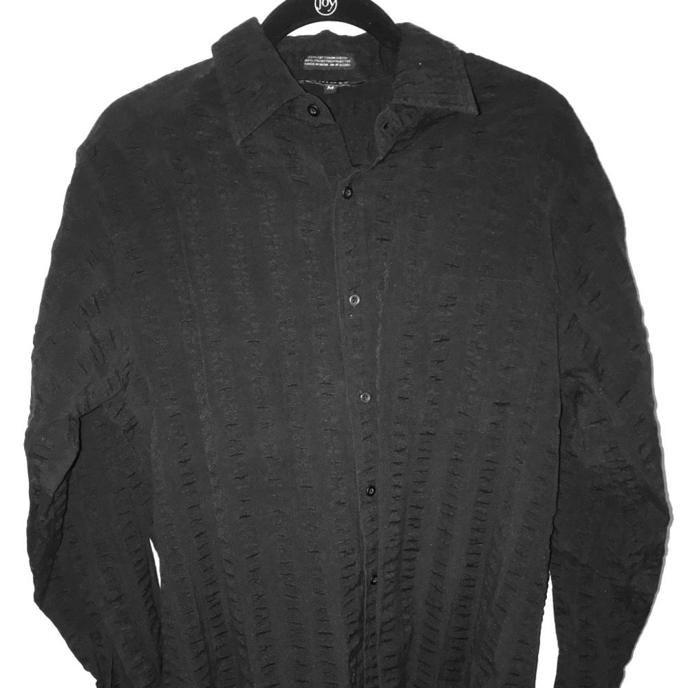 Black button down